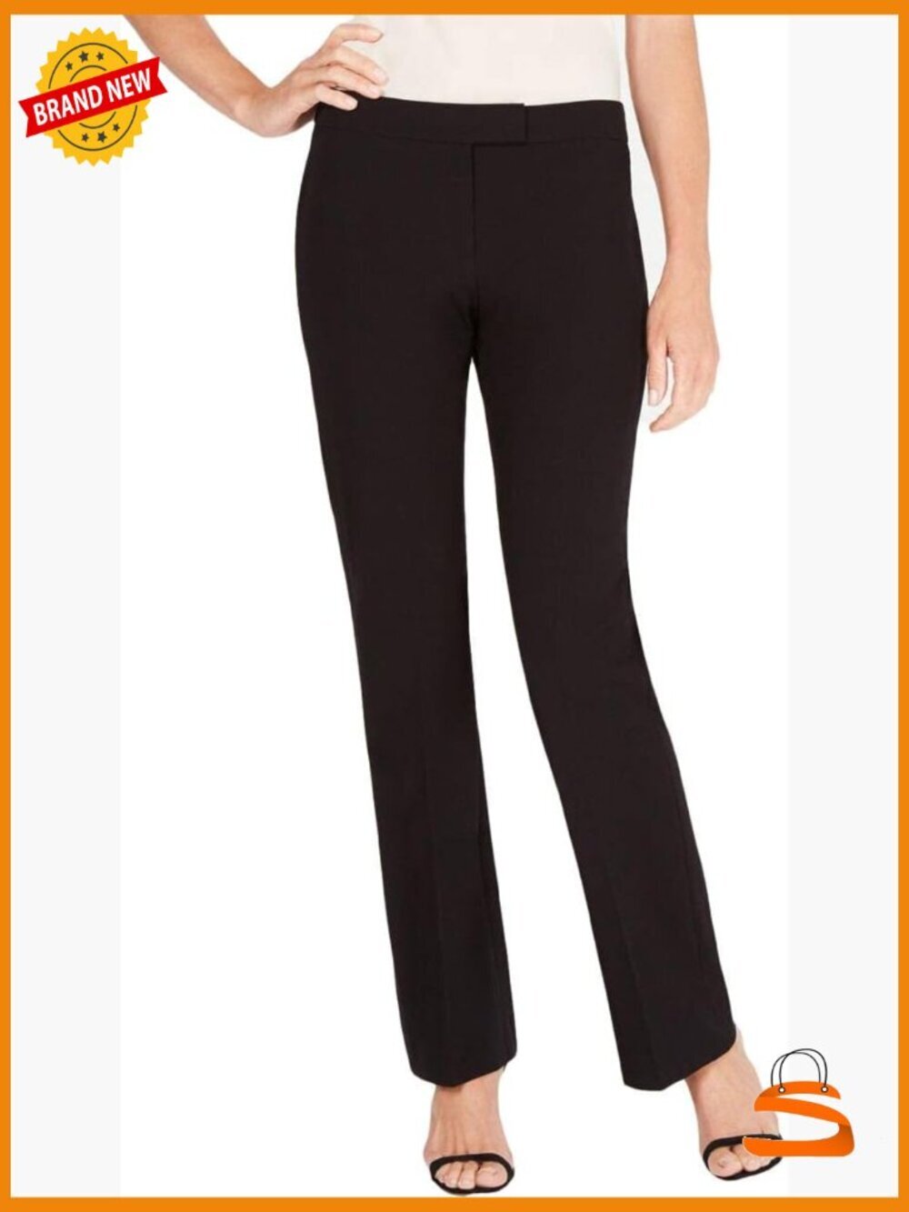 Mid Rise Stretch Flare Leg Trousers - Business Casual